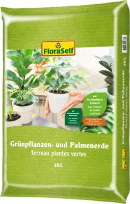 Produktbild von Grünpflanzen- & Palmenerde FloraSelf 10 L für alle Zimmerpflanzen und Palmen