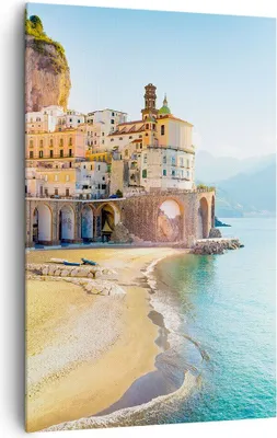 Produktbild von Bild auf Leinwand - Leinwandbild - Einteilig - Küste Amalfi Italien - 80x120cm - Wand Bild - Wanddeko - Wandbilder - Leinwanddruck - Wanddekoration - Leinwand bilder - Wandbild - PA80x120-5187