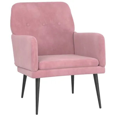 Zdjęcie produktu dla vidaXL Fotel różowy 62x79x79 cm aksamitny