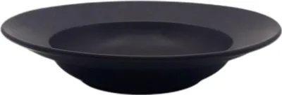Zdjęcie produktu dla Matowy czarny talerz do makaronu - D 29 cm - Talerz do zupy