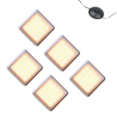 Produktbild von kalb | LED Vitrinenleuchte 3000K 1-10er Set 12V Fußschalter, Unterbauleuchte 5er Set