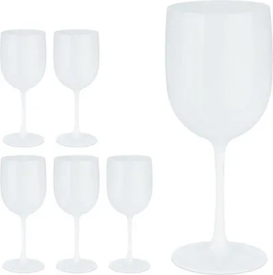 Immagine prodotto di Bicchieri da vino in plastica, set da 6