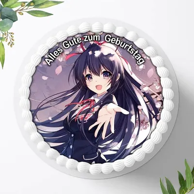 Produktbild von Für die Geburtstags Torte ein Tortenaufleger, Zuckerbild mit dem Motiv: Anime Manga, Essbares Foto für Torten, Fondant, Ø 20cm, 0865w