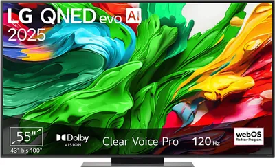 Obrázok produktu pre LG QNED AI 55QNED86A3A, 139,7 cm (55"), 3840 x 2160 px, QNED, Smart TV, Wi-Fi, Čierna