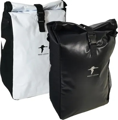 Image de Sacoche de vélo Red Loon Sacoche de porte-bagages Sacoche en bâche de camion, sélection:2x sacoche noire