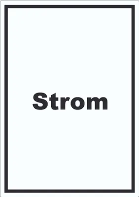 Produktbild von Strom Aufkleber mit Text Anschluss hochkant A0 (841x1189mm)