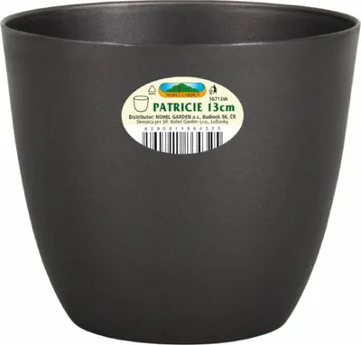 Obrázok produktu pre Obal na kvetináč PATRICIE antracitový plast d25x22cm