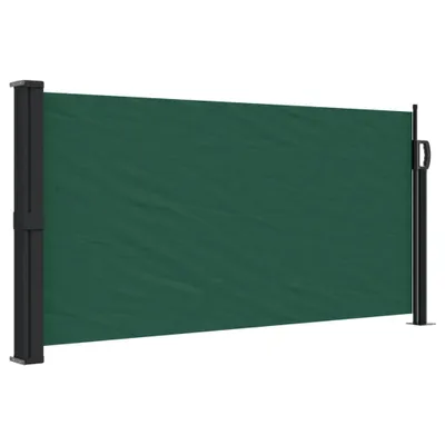 Image de Auvent latéral rétractable vert foncé 100x500 cm