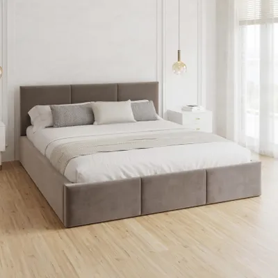 Produktbild von FDM Bett AMBER Paris 180x200 cm Polsterbett mit Lattenrost aus Metall Bettkasten Stauraumbett Samt  mouse