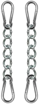 Image de Elzusha - Chaîne de suspension pour hamac - Lot de 2 chaînes de 30 cm avec crochets à mousqueton