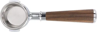 Obrázok produktu pre Bezodný portafilter 58 mm z hliníkovej zliatiny 2 uši na kávu s filtračným košom čierny palisander