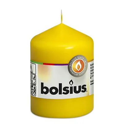 Obrázek produktu pro Sloupkové svíčky žluté 80/58 mm