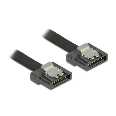 Produktbild von DELOCK SATA-Kabel SATA III -> SATA St/St 0.50m FLEXI schwarz
