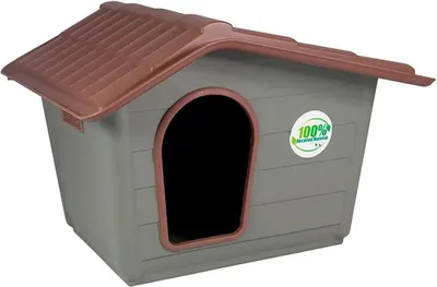 Image de Eco Mini chenil 100% recyclé avec double grille d'aération 60x50x41cm