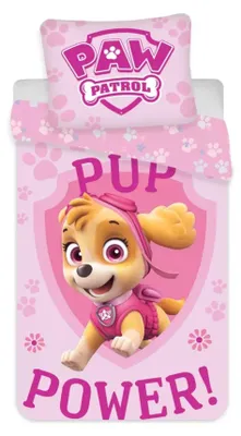 Image de Paw Patrol Baby set de linge de lit "Pup Power" en rose 100 x 135 cm