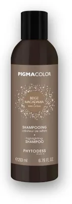 Image de PIGMACOLOR - Shampooing créateur de reflets beige macadamia 200ml - Cheveux châtain clair à blond
