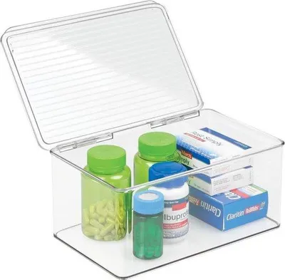 Immagine prodotto di Distributore di pillole Famanu con coperchio a ribalta - Organizzatore di farmaci
