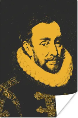 Produktbild von MuchoWow® Poster Wilhelm von Oranien - Adriaen Thomasz - Gelb 20x30 cm - Papierdruck