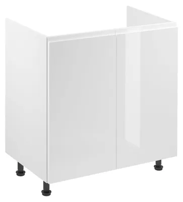 Immagine prodotto di Mobile sottolavabo a due ante ARBOR - larghezza 80 cm, bianco lucido / bianco