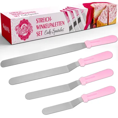 Imagen del producto de Conjunto de 4 utensilios de acero inoxidable para la cocina, que incluye un cortador de paletas y una espátula