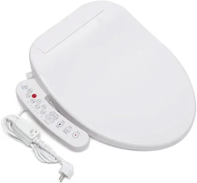 Productafbeelding van Bidet-wc-zitting, zelfreinigende sproeiers, instelbare temperatuur, wit, EU-stekker