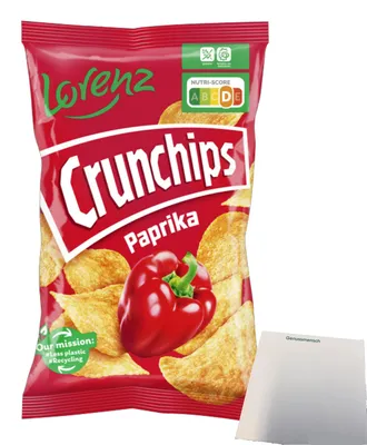 Produktbild von Lorenz Chips Crunchips Paprika (150g Packung) + usy Block