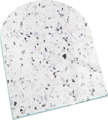 Produktbild von Steinmuster mit Flecken – Glasbodenplatte für – Kaminofen – Kaminplatte Glas – Schutzglas – Funkenschutzplatte –Glasbodenplatte Feuerfeste – Hitzeschutzplatte – Bodenschutz aus Glas – 80x70 cm