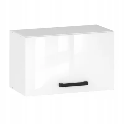 Produktbild von ULWEHOME Hängeschrank für die Küche, Aufsatz über dem Kühlschrank, 60 cm, mit 1 Front, Weiß Hochglanz | Küchenmöbel, EKO-System
