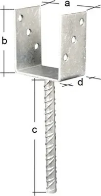 Obrázok produktu pre Trámová kotva Kaiserthal U 81x100x200 mm žiarovo zinkovaná 1 ks