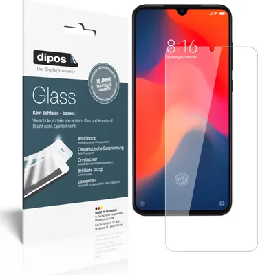 Produktbild von 2x Schutzfolie für Xiaomi Mi 9 Pro - Anti-Shock 9H Folie dipos Glass Kunststoffglas