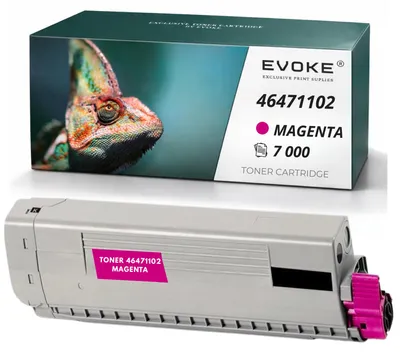Produktbild von Evoke Toner-Kompatibilkartusche für den OKI C823 M 46471102, Magenta, 7.000 Seiten, kompatibel mit C823, C833 und C843