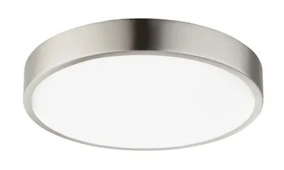 Produktbild von Globo Lighting Deckenleuchte Aluminium Druckguss Nickel matt, Acryl opal, dimmbar, ø: 220mm, H: 26mm, inkl. LED 28W 230V, 3200lm Source, 2300lm Output, 4000K