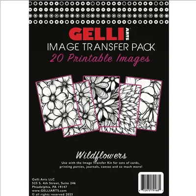 Obrázek produktu pro Sada Gelli Arts pro přenos fotografií – Gel Printing s motivem divokých květin, 21,3 x 14,2 cm