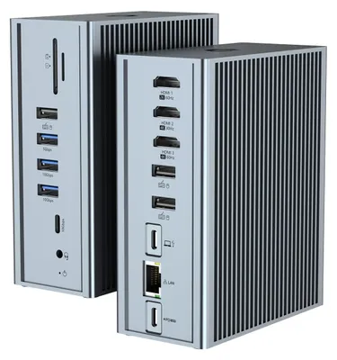 Productafbeelding van USB C-dockingstation, 16-in-1 drievoudig display, universeel dockingstation voor laptop