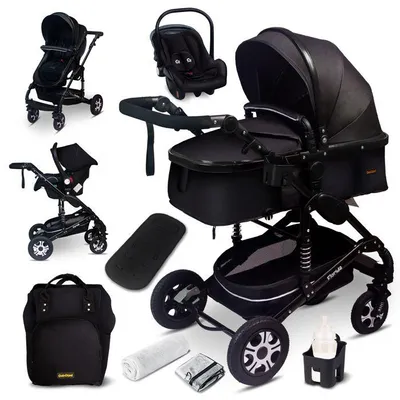 Immagine prodotto di GaGaDumi Florida passeggino 3 in 1 completo con seggiolino auto - Passeggino - Passeggino combinato 3 in 1 completo di pneumatici in gomma - Borsa fasciatoio