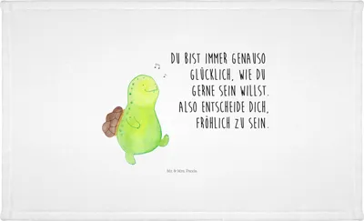Produktbild von Mr. & Mrs. Panda Handtuch Schildkröte Pfeifen - Weiß - Geschenk, Frotteehandtuch, Schildkröten, 50x100, Depression, Glück, Lebensfreude, Flauschtuch, frottee