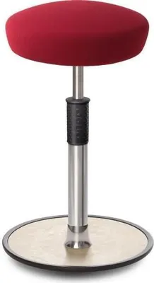 Produktbild von Sitz- Stehhocker Free Tall Hutsitz Gestrick Dunkelrot chrom /cremeweiß.