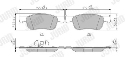 Produktbild von JURID Bremsbeläge Satz Vorne für FORD Fiesta Mk7 Schrägheck 573779J