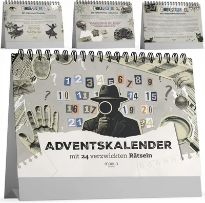 Produktbild von Rätsel Adventskalender Erwachsene 2026 Tischkalender 24 Escape-Rätsel
