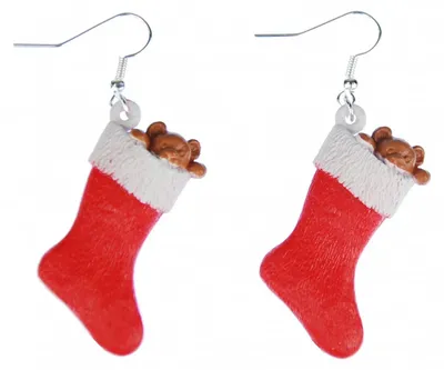 Produktbild von Weihnachtssocken Nikolaus Stiefel Nikolausstiefel Ohrringe Miniblings Weihnachten