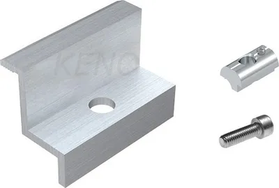 Produktbild von 10st Endklemme 35mm mit Schraubenset Silber Photovoltaik Solar PV