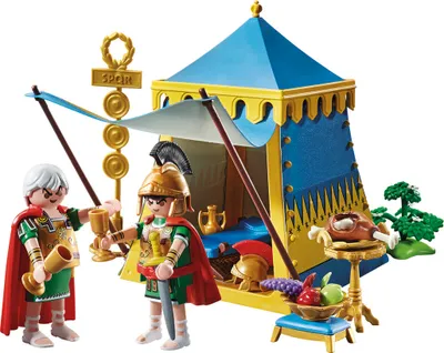 Produktbild von PLAYMOBIL Asterix 71015 Asterix: Anführerzelt mit Generälen