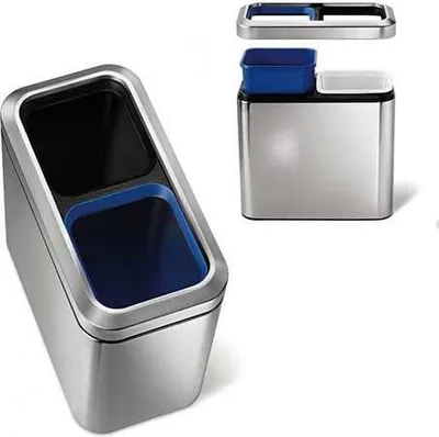 Zdjęcie produktu dla simplehuman CW1470, 20 l, Prostokątny, Stal nierdzewna, Stal nierdzewna, 220 mm, 425 mm