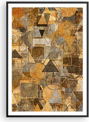 Produktbild von Gerahmtes Poster - Schwarzer Rahmen - Abstraktion modern - 70x100 cm - Wand Bild - Wanddeko - Wandbilder - Kunstposter - Wandposter - Bilderrahmen - Bilder - Kunstdruck - Wandbild - P2BPA70x100-4021