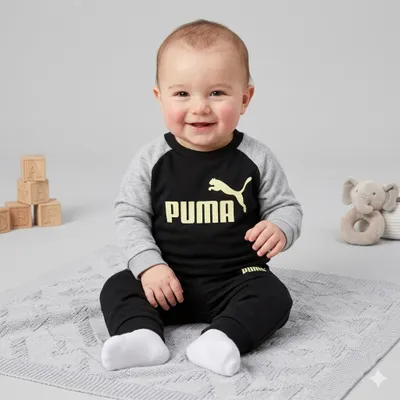 Produktbild von PUMA MINICATS ESS Raglan Crew Set FL INF