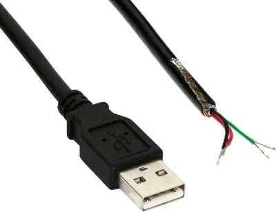 Image de InLine® 34520Z Câble USB 2.0, A à extrémité ouverte, noir, 2m, bulk