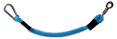 Produktbild von Anbindestrick für Anhänger mit Panikhaken und Karabiner 60 cm (inkl. Haken) (Türkis)