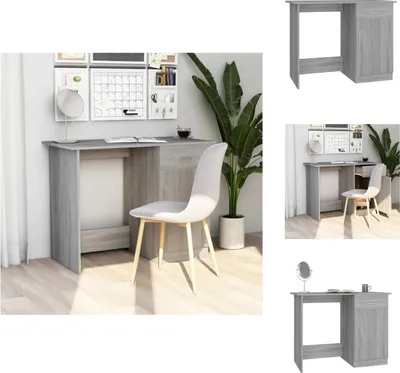 Produktbild von vidaXL Schreibtisch Grau Sonoma 100x50x76 cm Holzwerkstoff -  Schreibtische