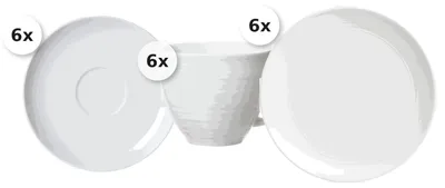 Produktbild von Kaffeeservice 18 tlg. Suomi creme-weiss