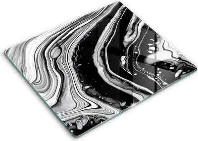Produktbild von Abdeckung Glas - Küchenabdeckung - 60x52 cm - Abdeckplatte -Tintenabstraktion